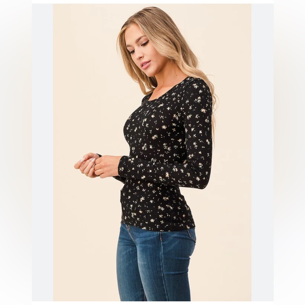 The Limited black and white semi sheer top Medium
